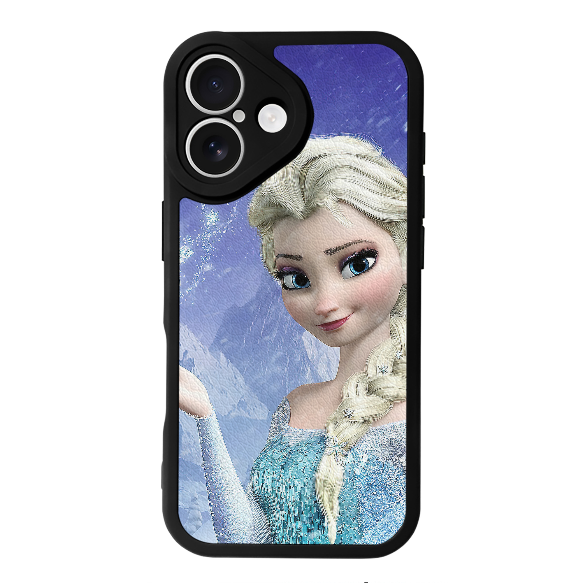 （画像用） アナと雪の女王 アンナ エルサ Frozen Anna Elsa 【iPhone 16シリーズ対応】シリコンスマホケース（レザー調） 材質：シリコン